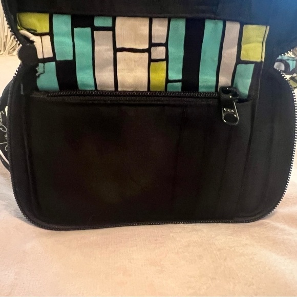 VERA BRADLEY Island Blooms Carry It All Wristlet Blue Green Lippies Case - Picture 10 of 11